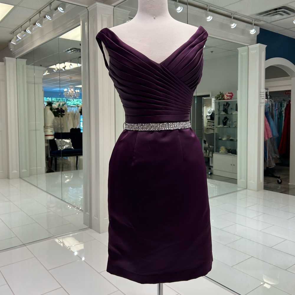 Mori Lee Purple Mini Dress